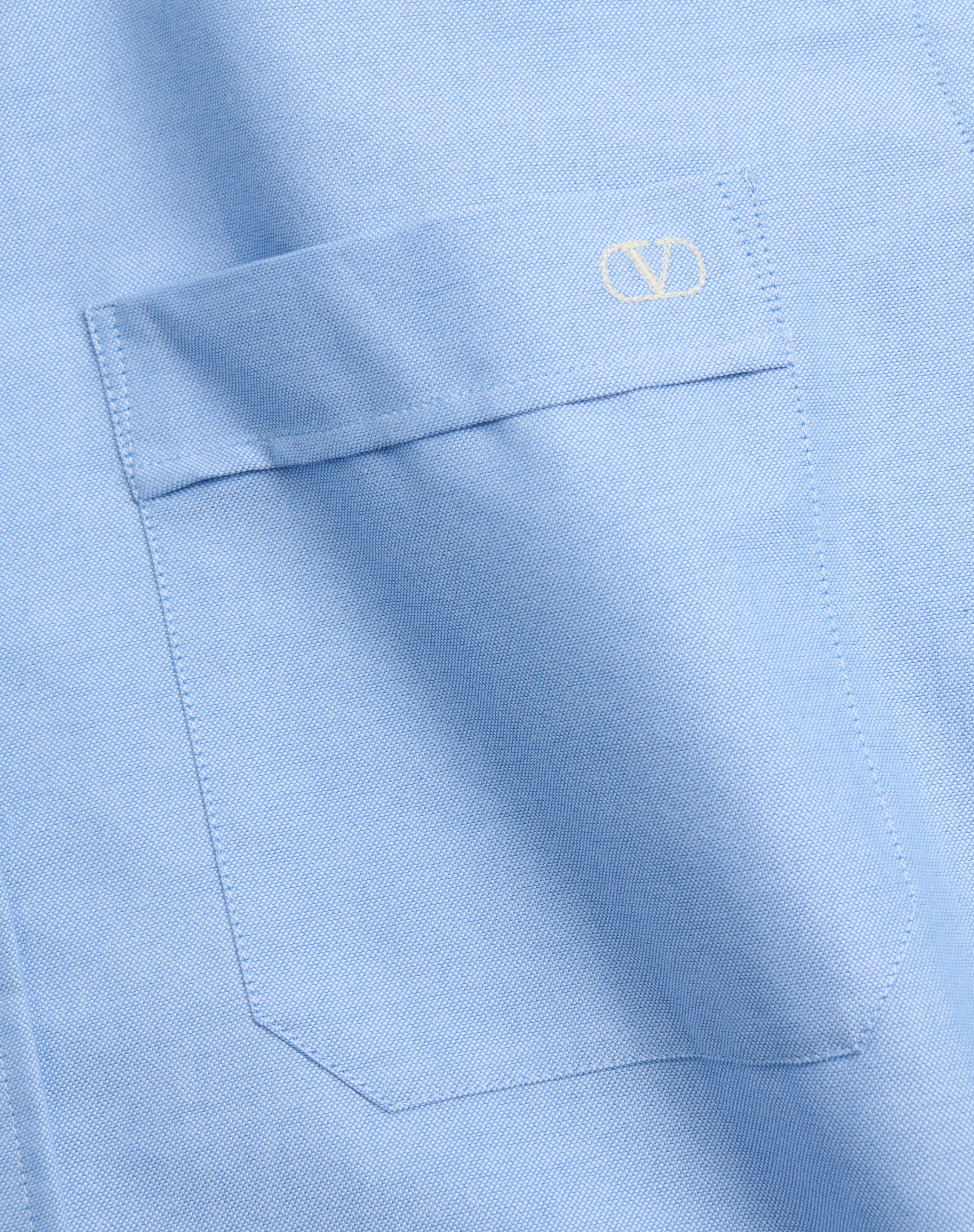 VLOGO EMBROIDERED COTTON SHIRT - 3