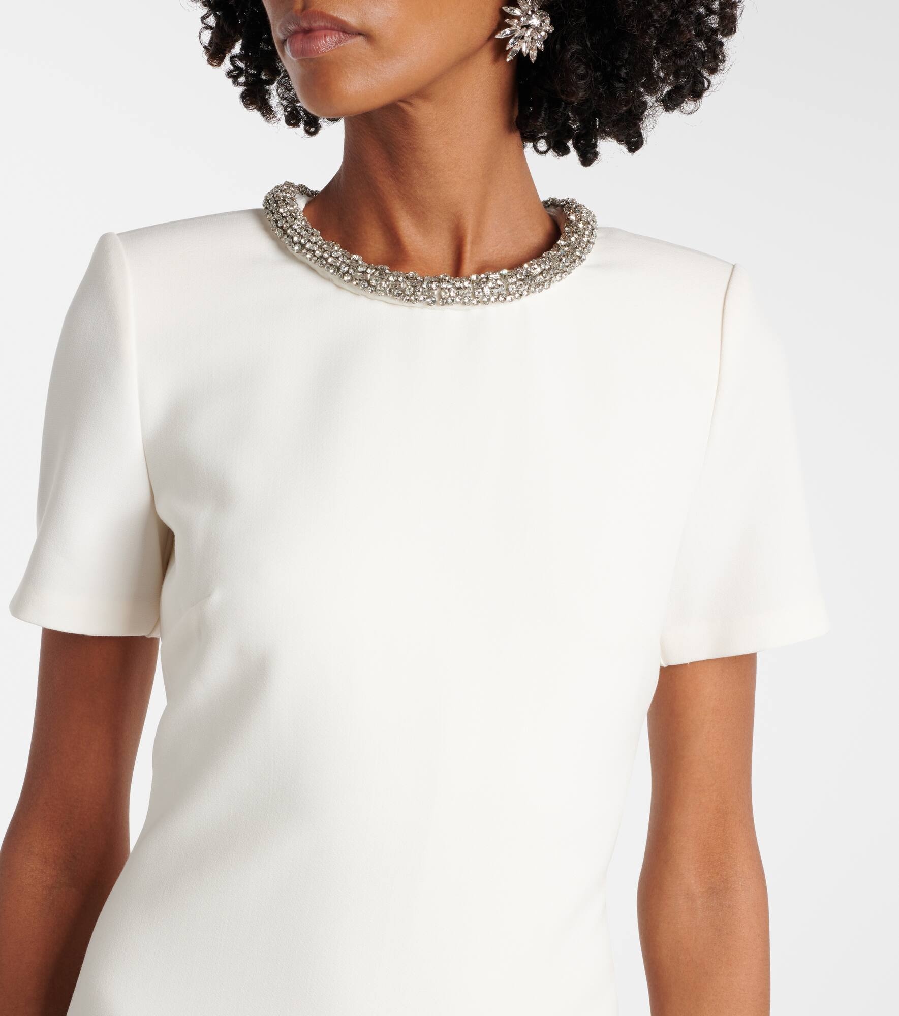 Embellished crêpe gown - 4