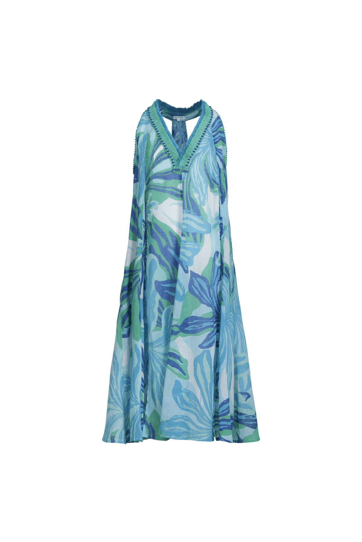 Long Dress Nava for girls - Blue Seaweed - 2
