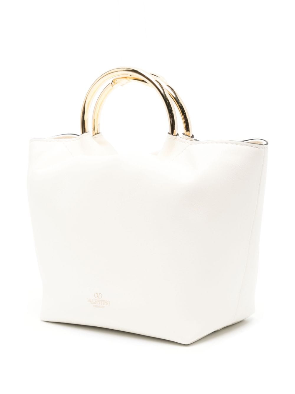 VLogo leather tote bag - 3