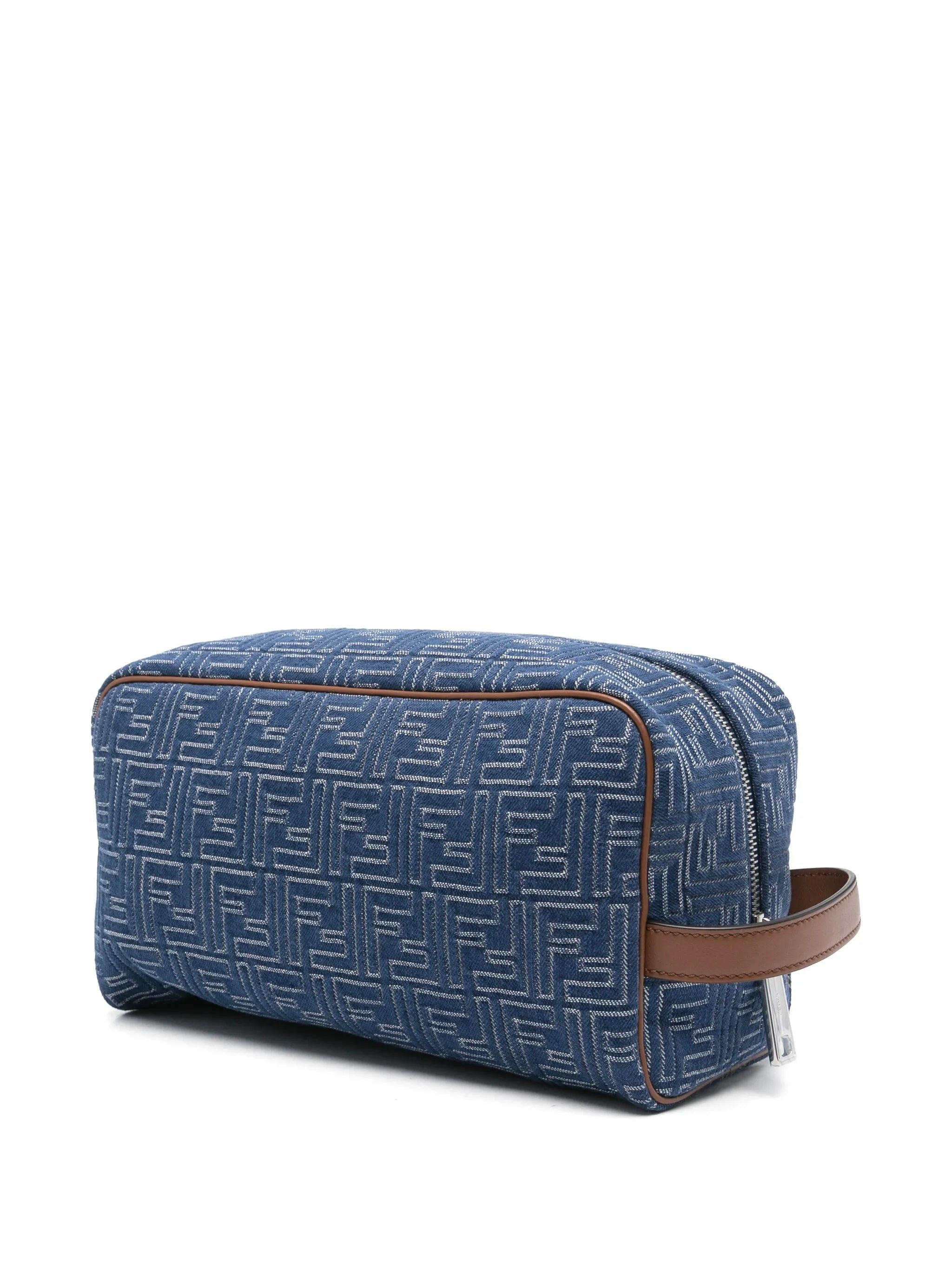 FF-print denim wash bag - 2