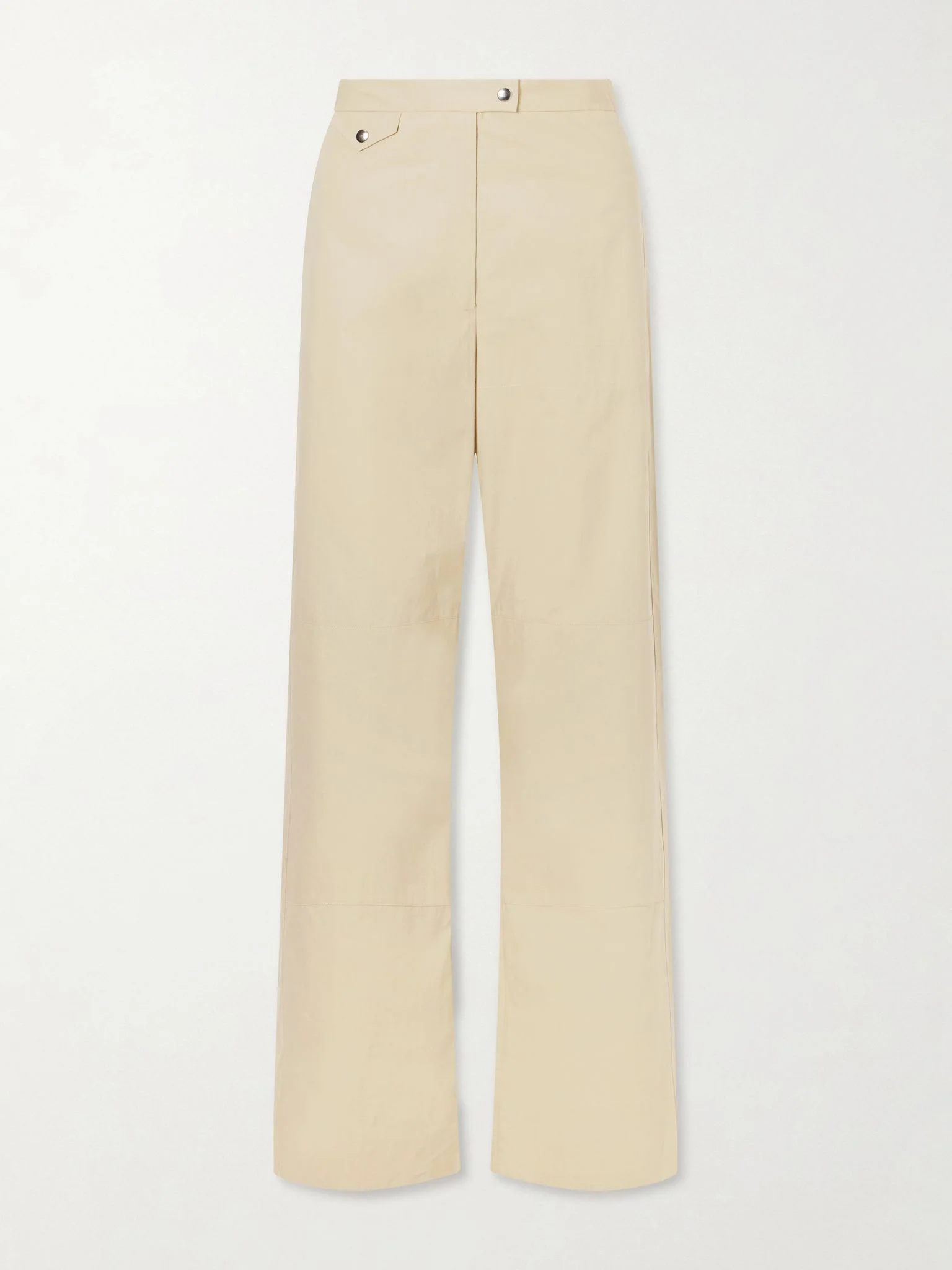 Gemma cotton straight-leg pants Beige - 1