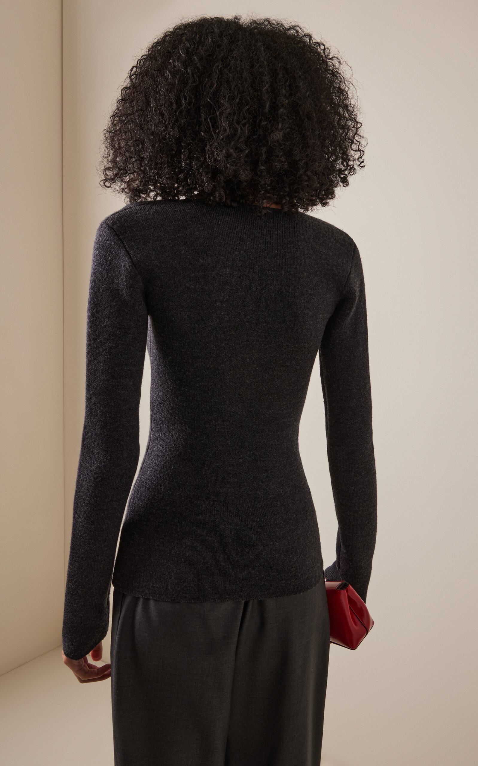 Compact Knit Wool Top grey - 4