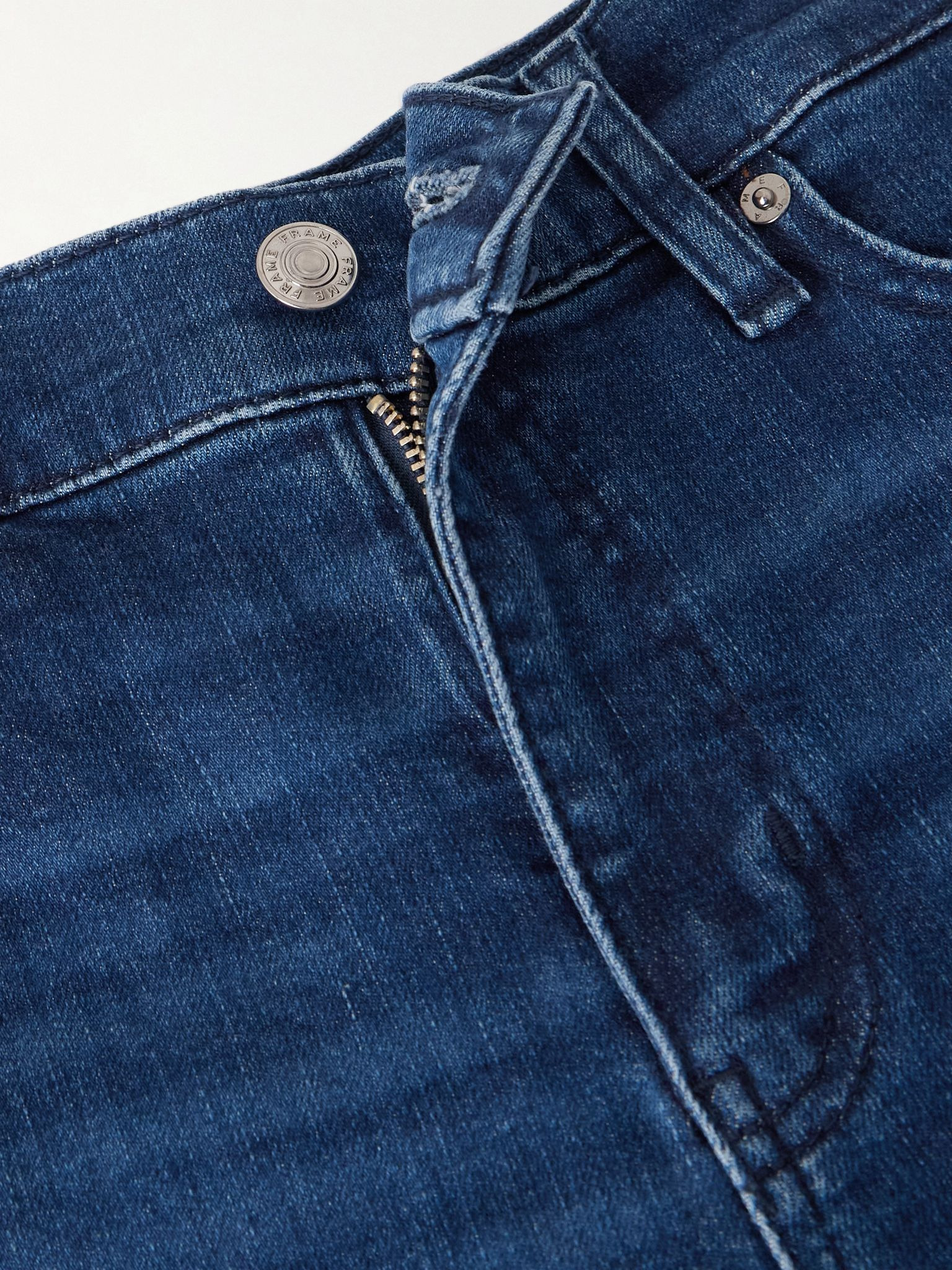 Le Slim Palazzo mid-rise straight-leg jeans Dark denim - 5