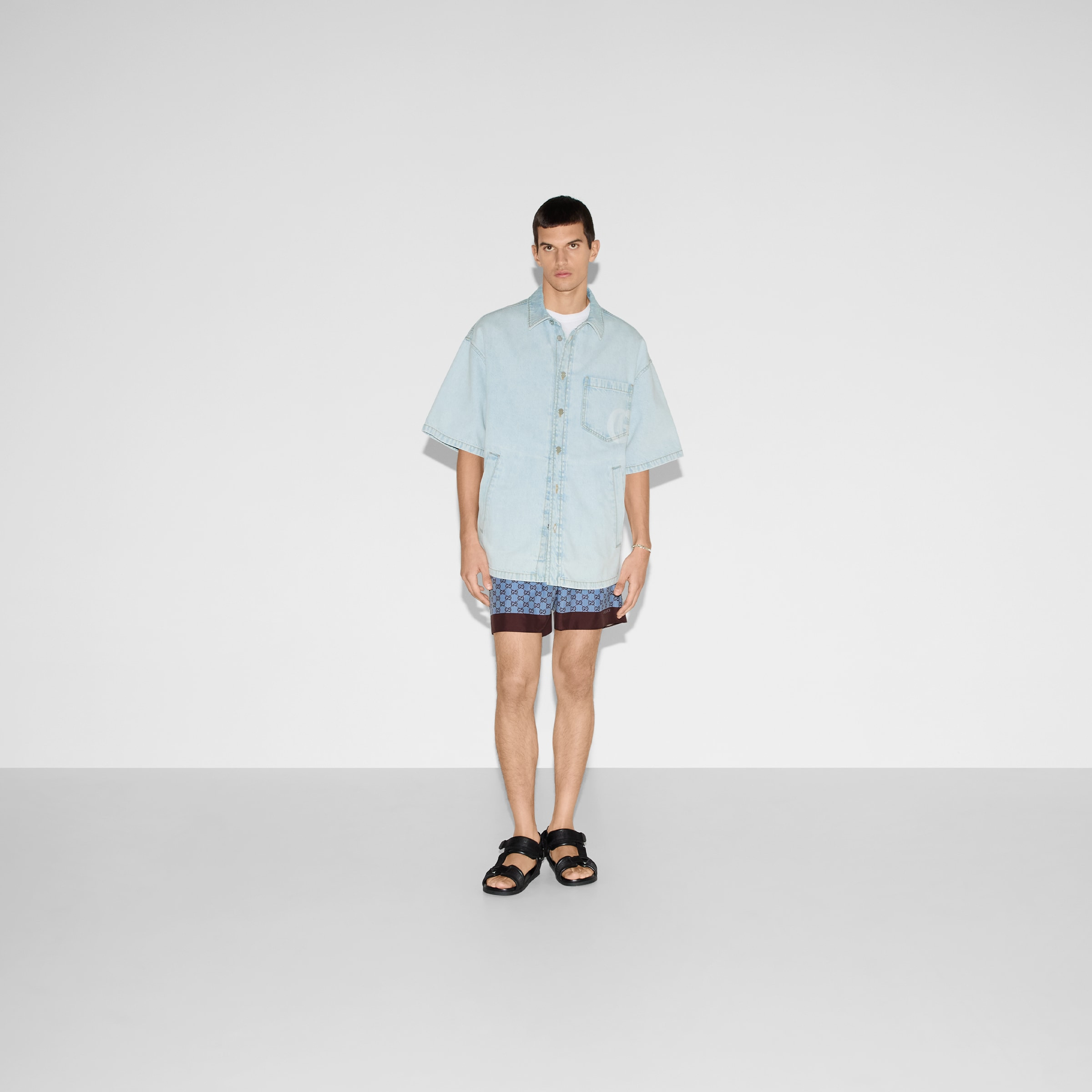 Lasered denim shirt - 2