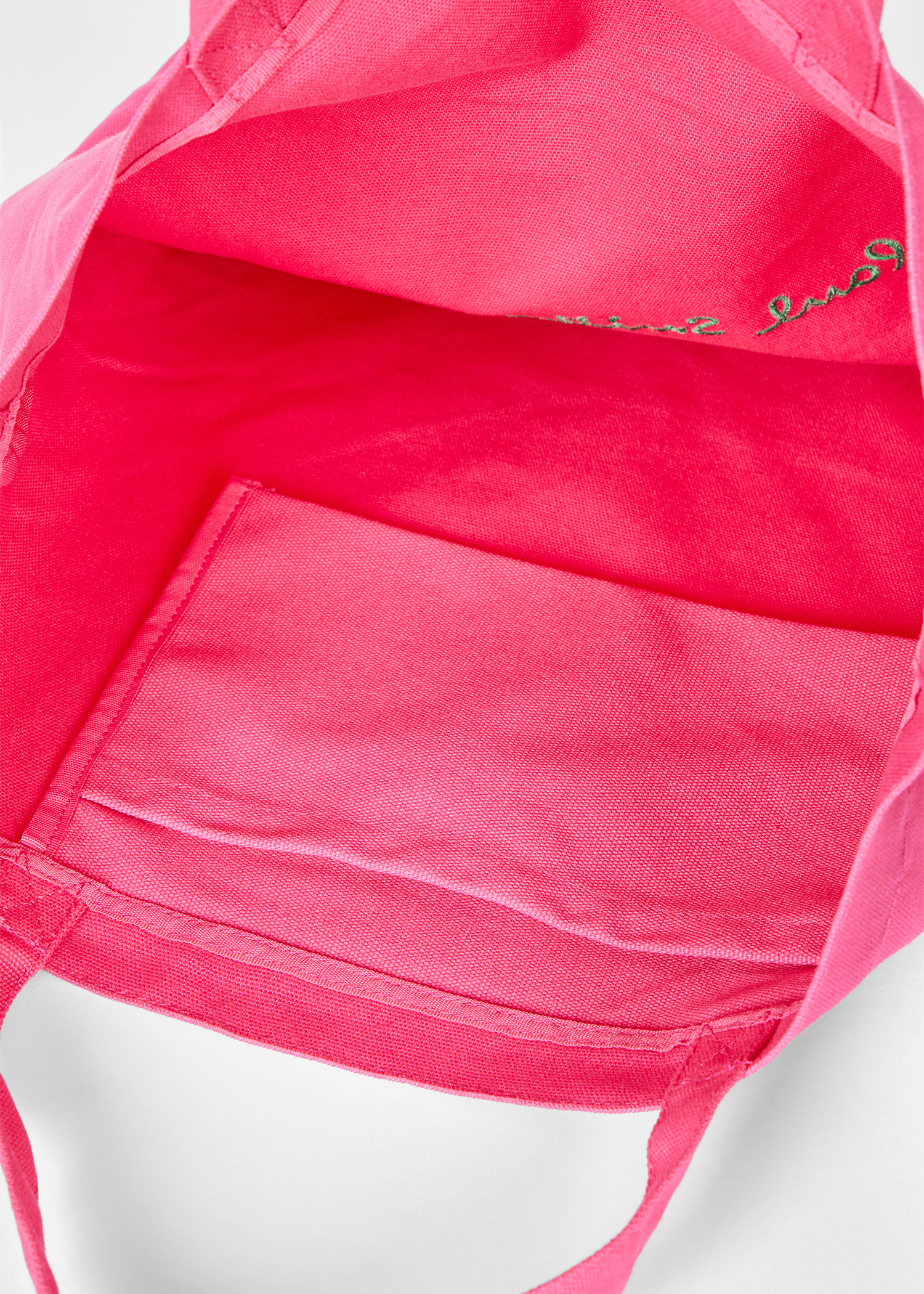 Pink Cotton-Canvas Quote Tote Bag - 6
