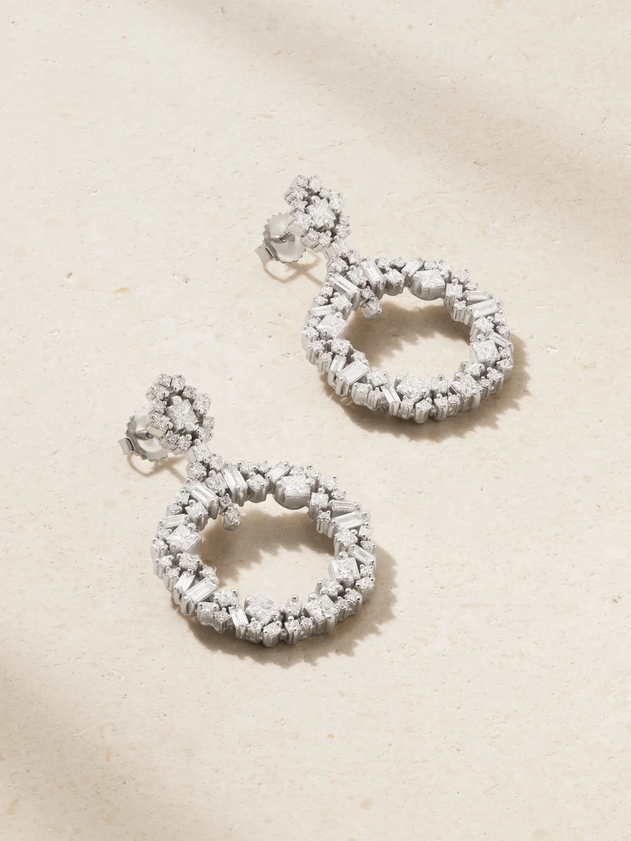 La Fantaisie 18-karat White Gold Diamond Earrings - 1