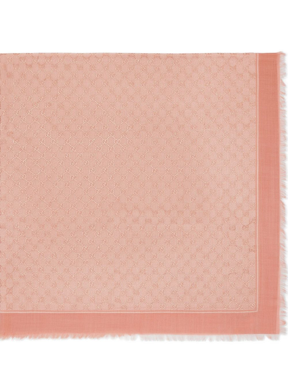 logo-print fringed scarf - 3