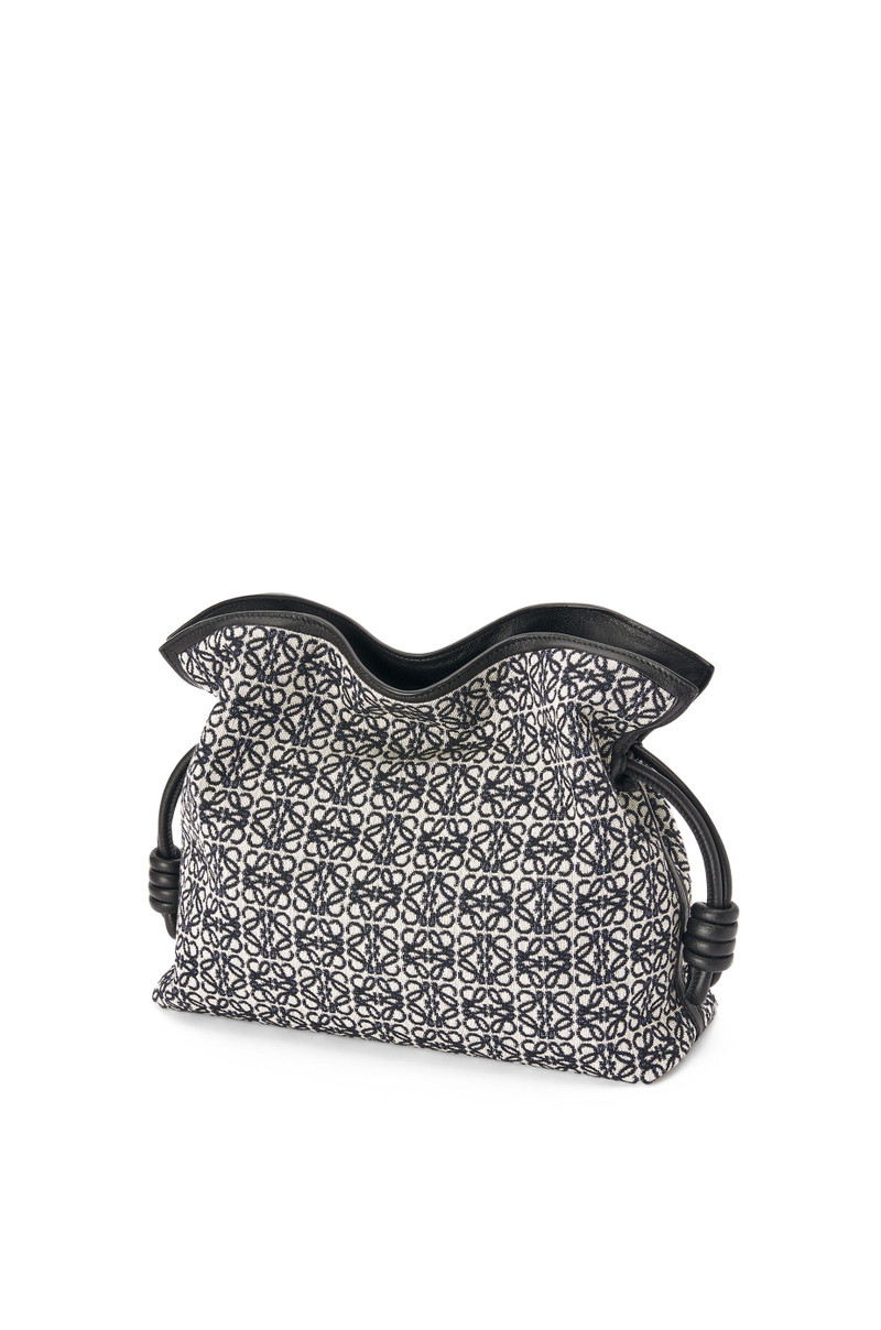 Flamenco clutch in Anagram jacquard and calfskin 4