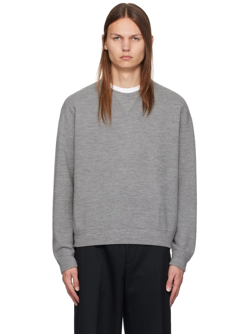 Gray Crewneck Sweater - 1