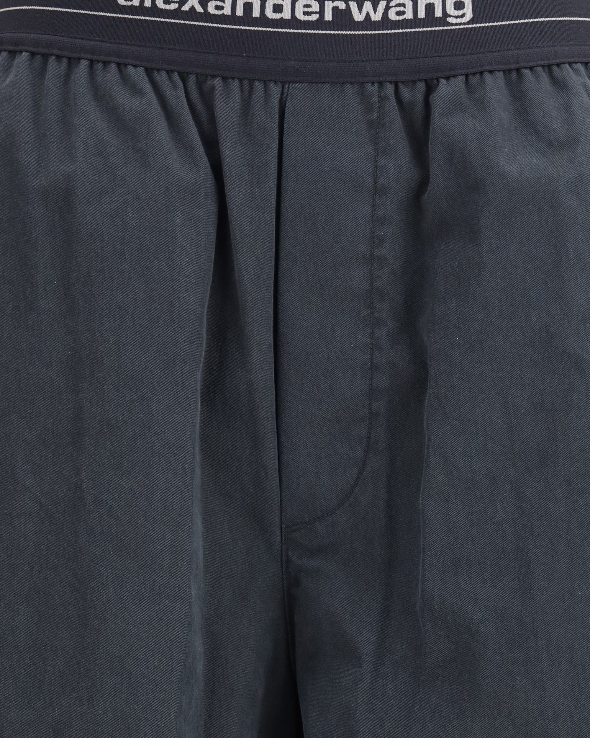 Trousers with elastic waistband and contrasting jacquard logo - 3