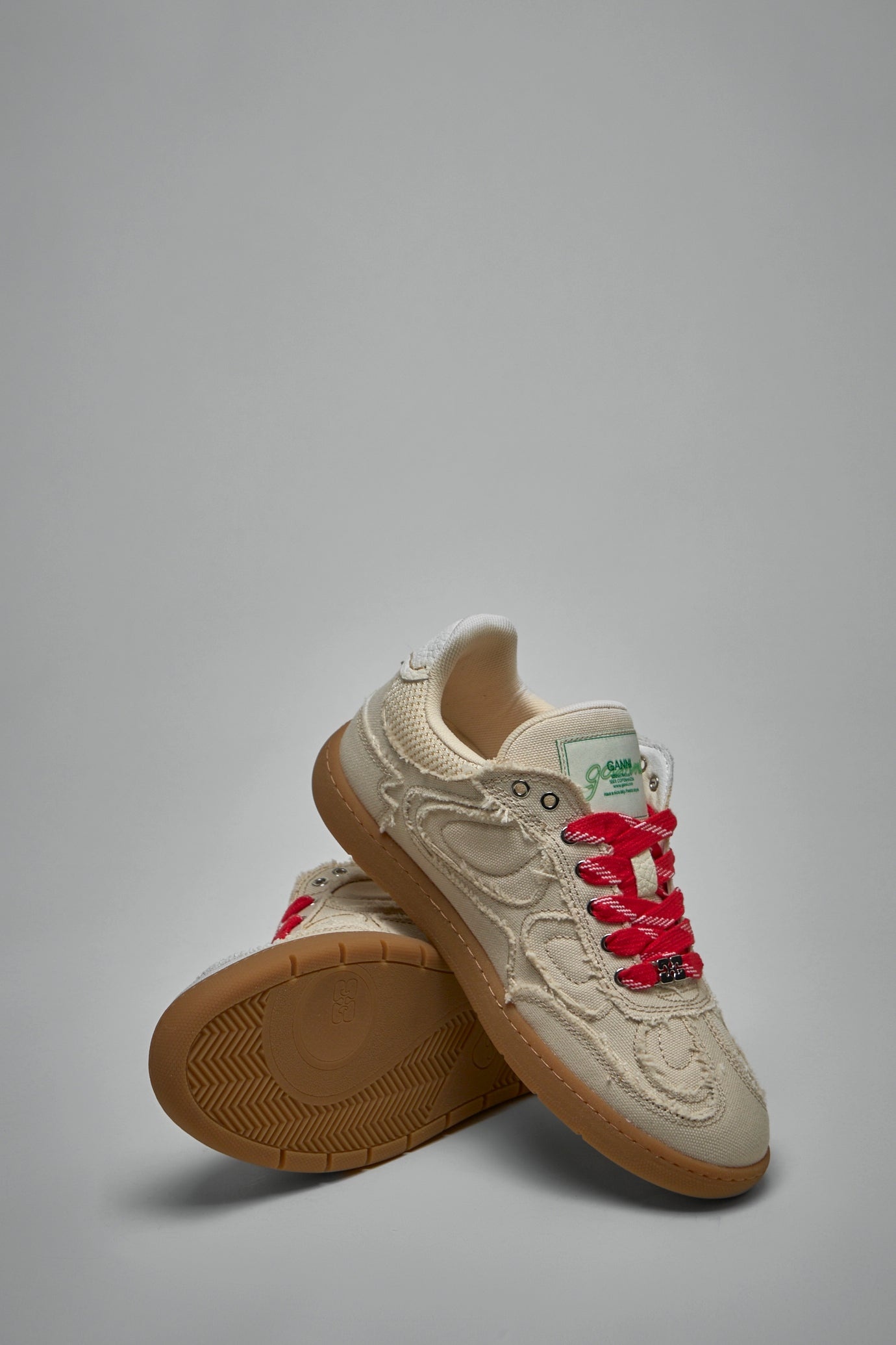 Canvas Raw Edge Sneakers - 5