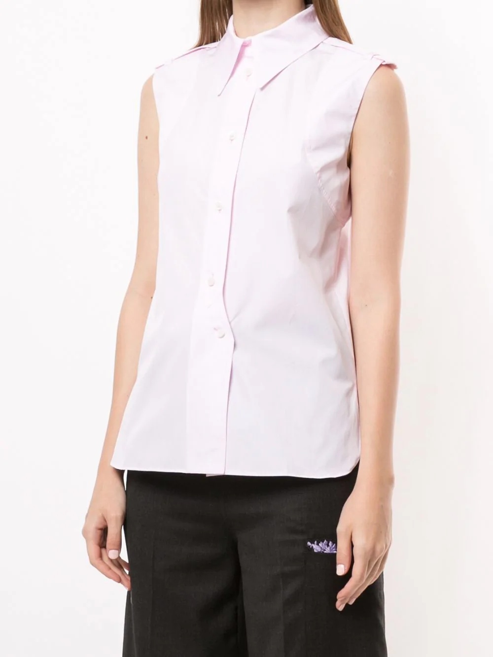 sleeveless classic shirt - 3