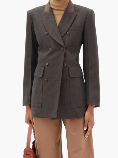 Chloé Double-breasted longline wool-blend blazer outlook