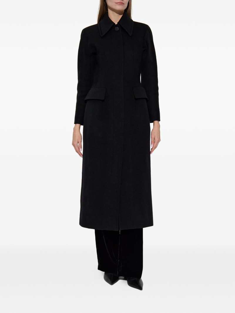 Alexander McQueen corset-detail coat outlook