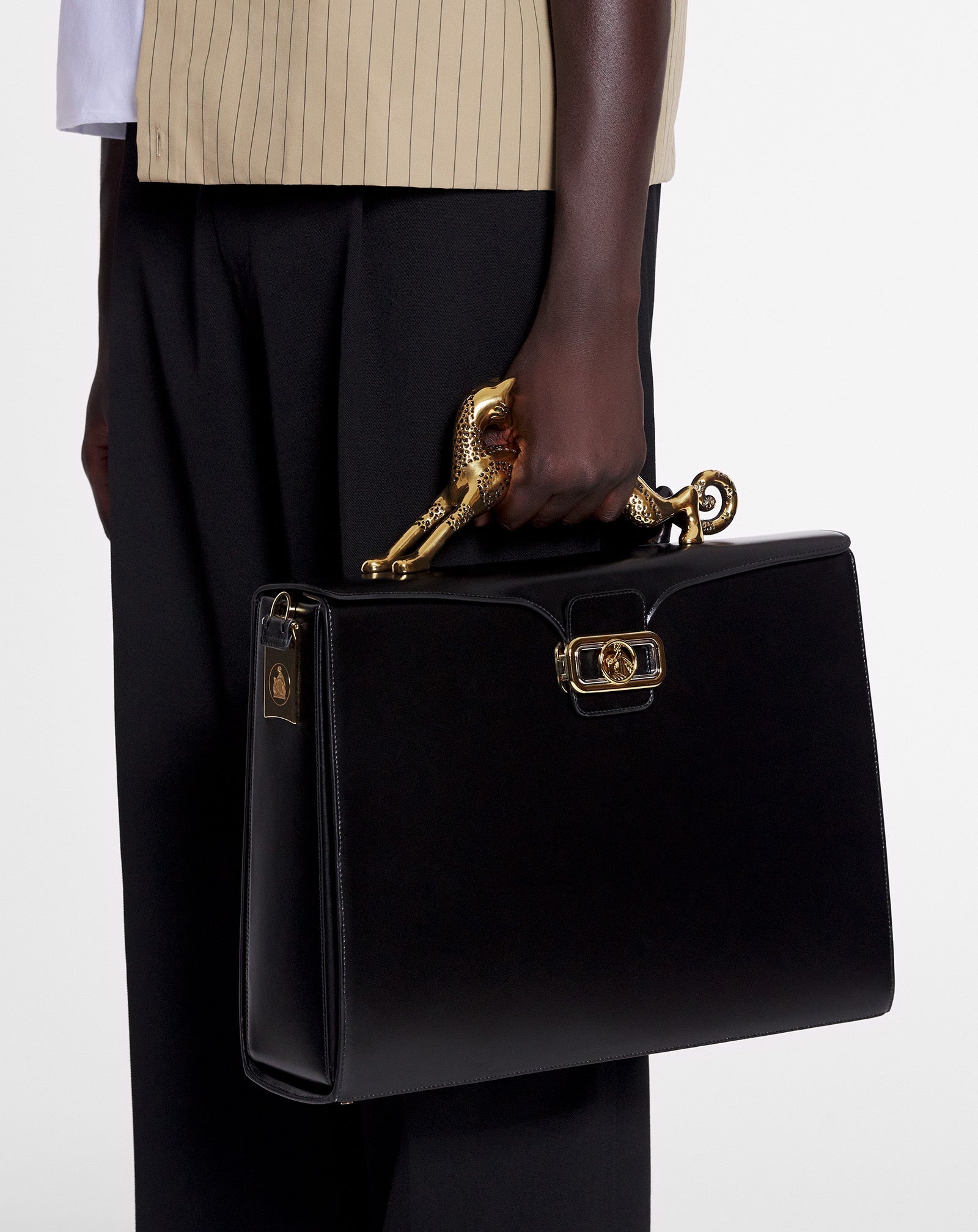 LANVIN X FUTURE PENCIL LEATHER BRIEFCASE - 2