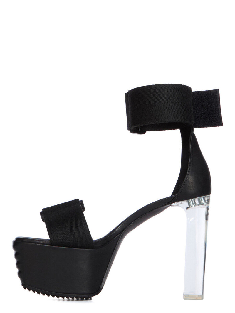 Rick Owens Black Luxor 65 Heeled Sandals outlook