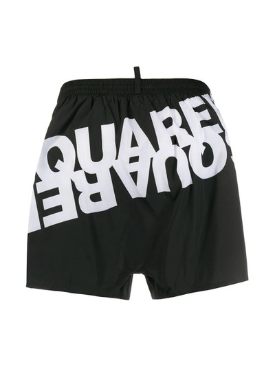 DSQUARED2 logo print swim shorts outlook