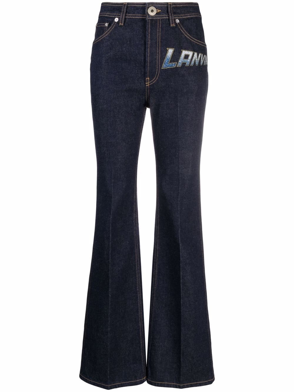 logo-print straight-leg jeans - 1