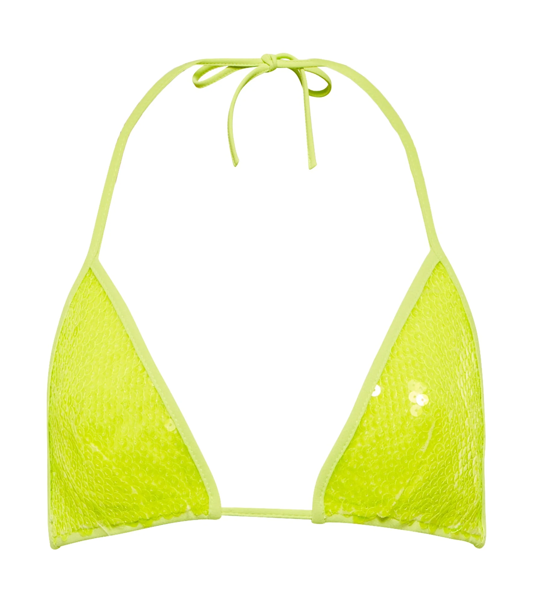 Sequined triangle bikini top - 1
