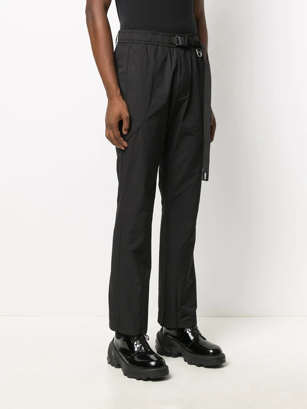 belted straight-leg trousers  - 3