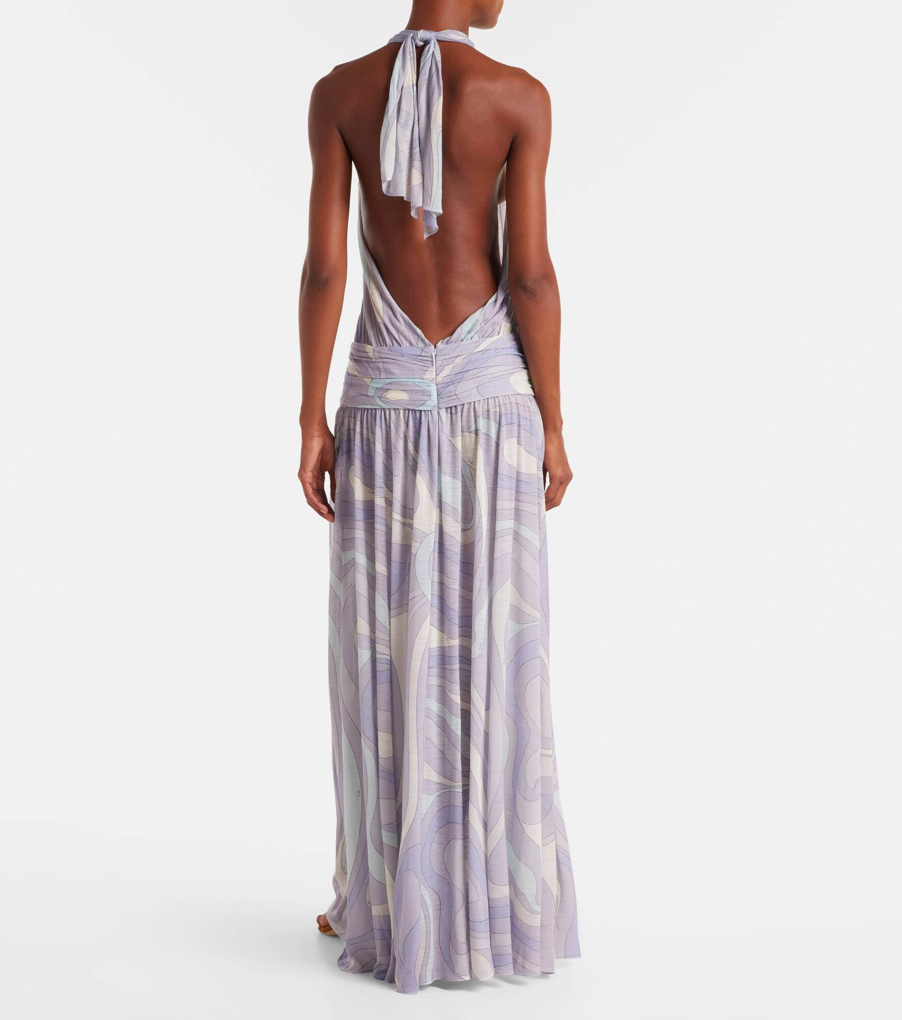 Iride gathered wool-blend gown - 3