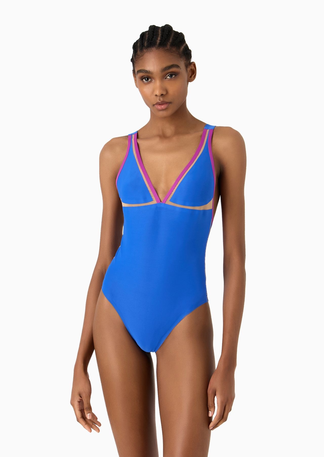 One-piece swimsuit with tulle details - 2