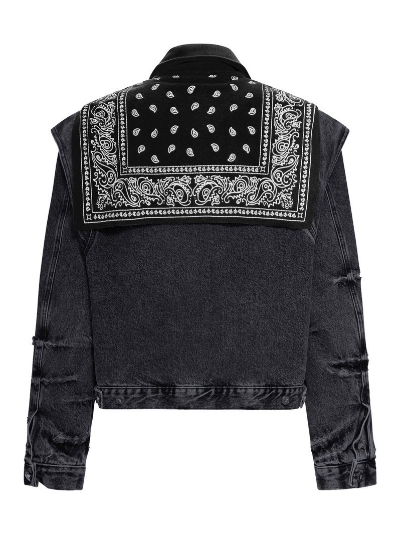 PDF DENIM CAPE JACKET WITH BANDANA EFFECT outlook