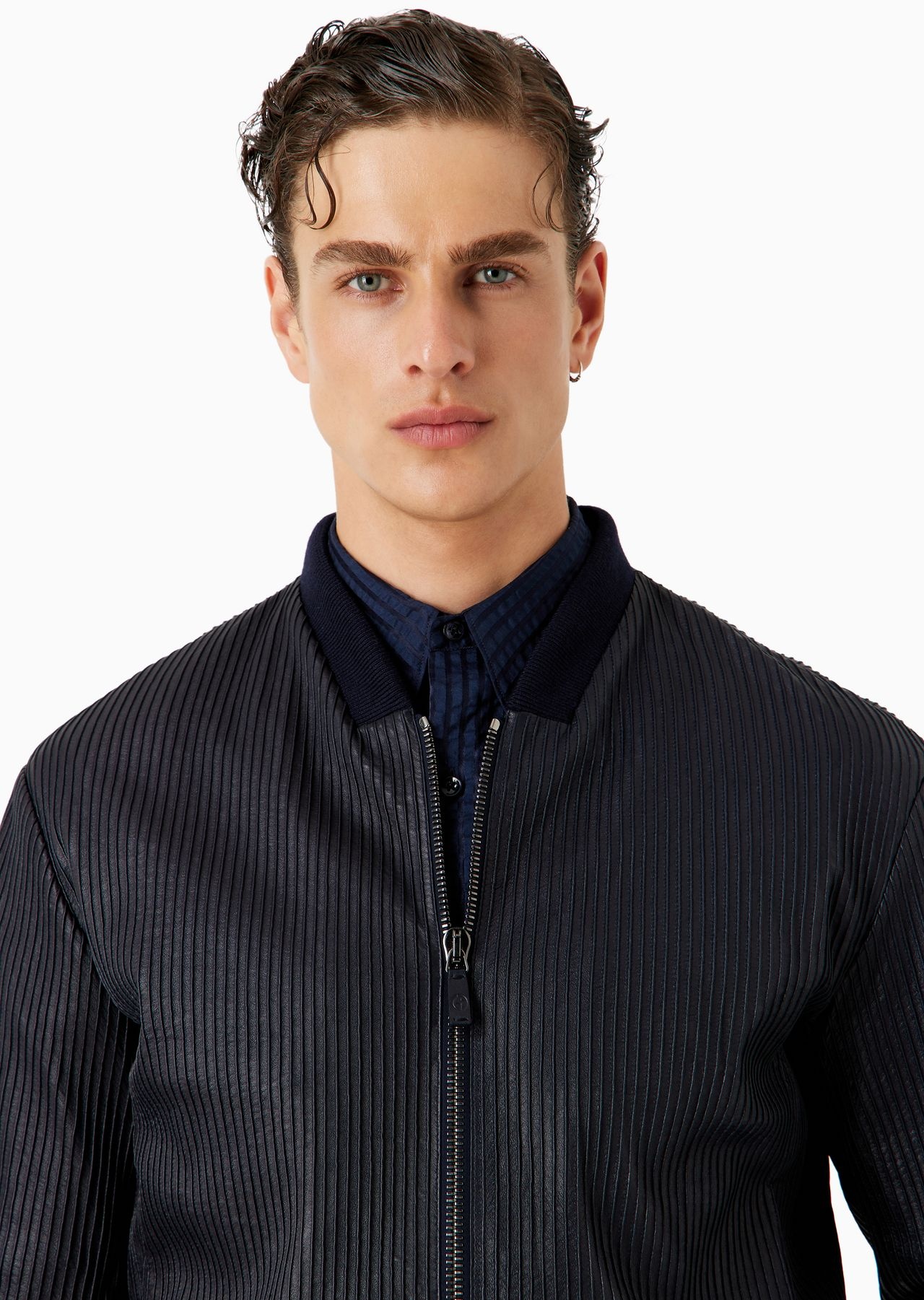 Embroidered nappa-leather blouson - 5