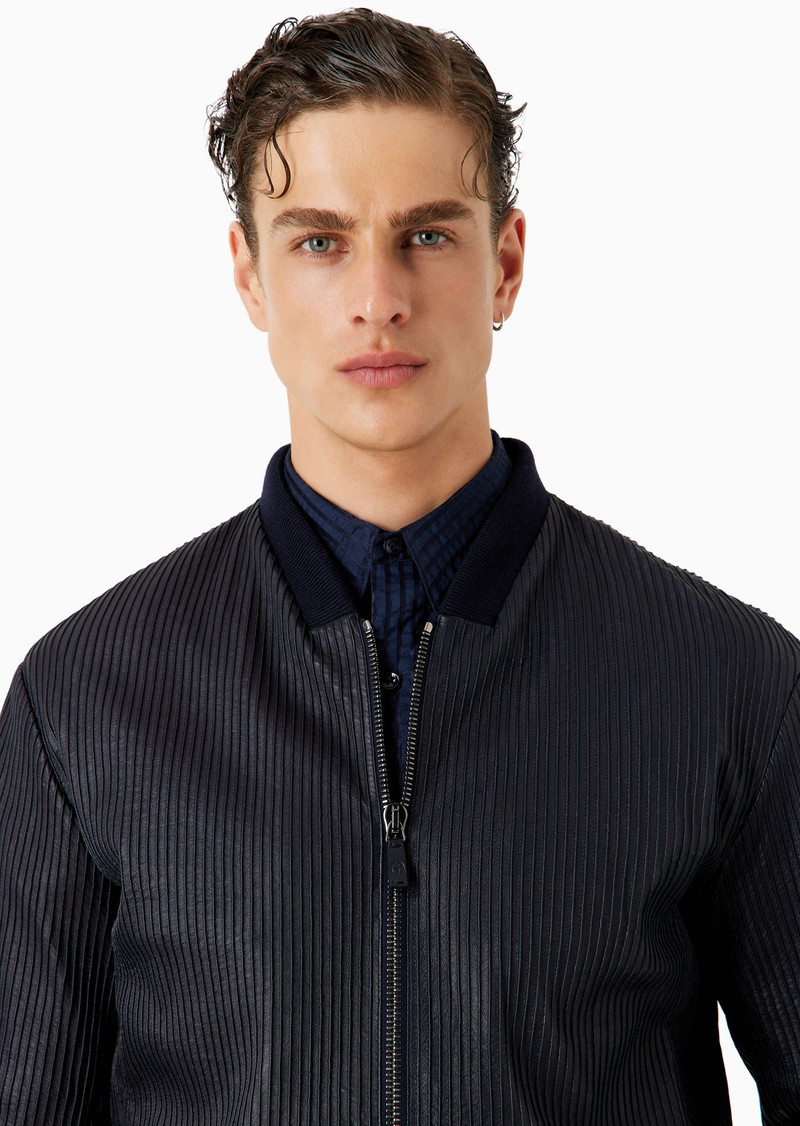 Embroidered nappa-leather blouson 5