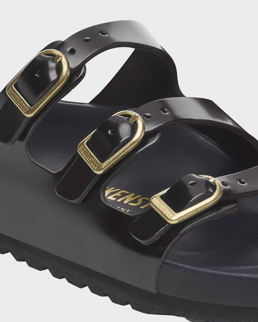 Sandals Florida D-Buckle High Shine  Black - 7