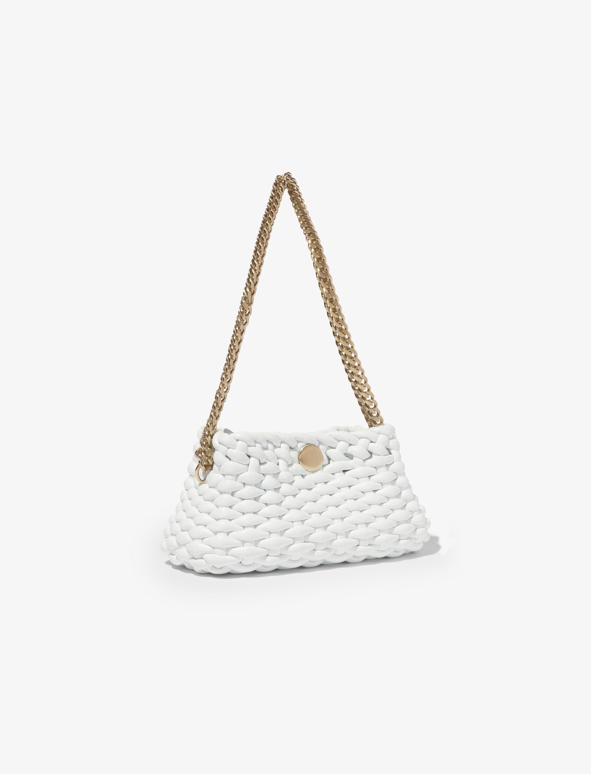 Small Woven Leather Chain Tobo Bag - 3