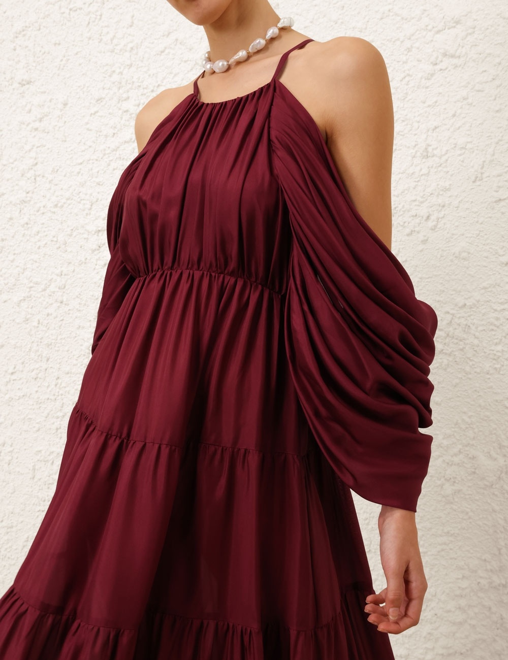 ワンピース ZIMMERMANN TALLOW GATHERED LONG DRESS Zimmermann TALLOW GATHERED MAXI DRESS | REVERSIBLE
