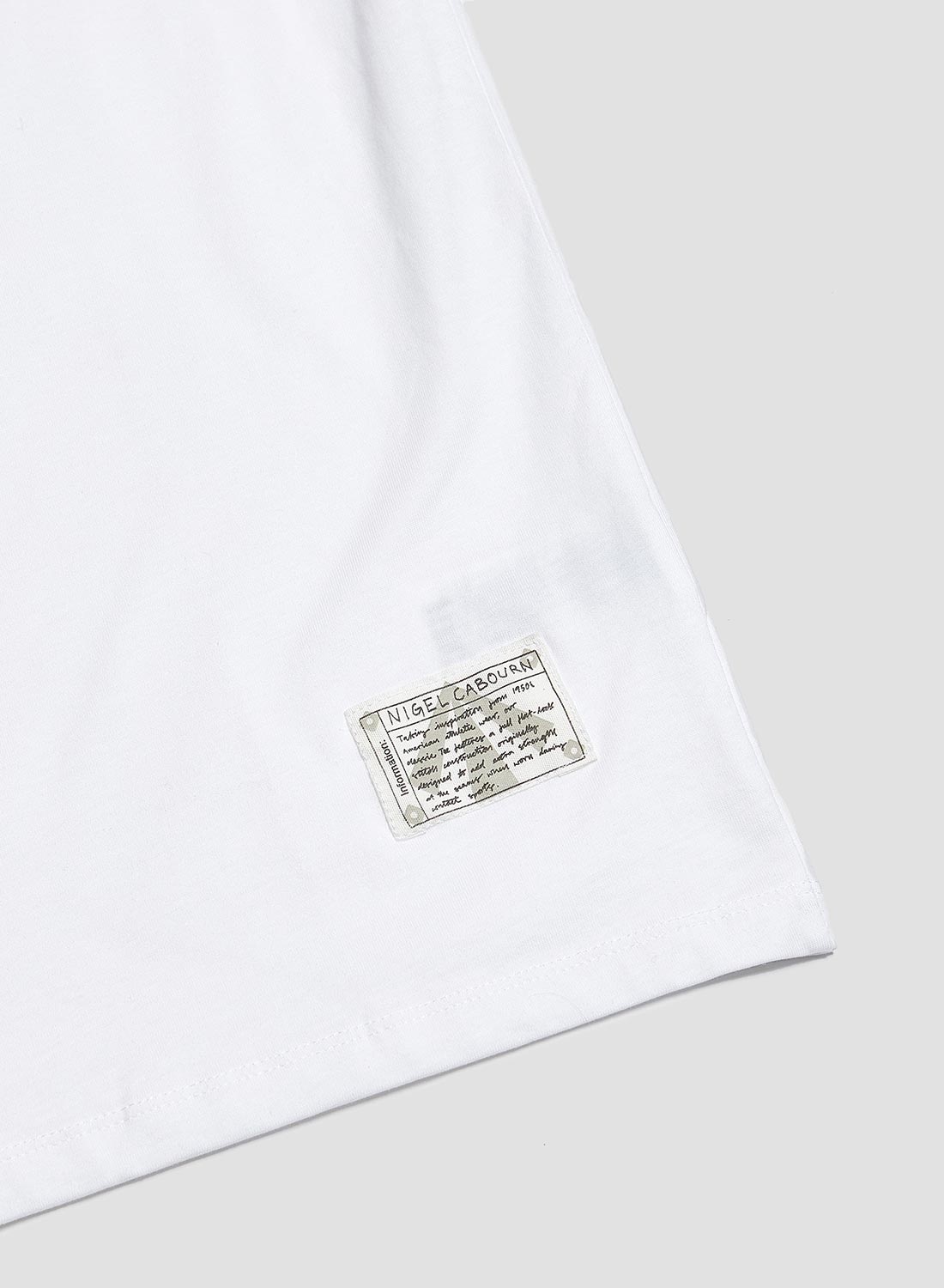 Cabourn Stencil Tee in White - 4