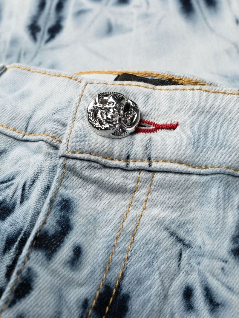high-waisted acid-wash jeggings 6