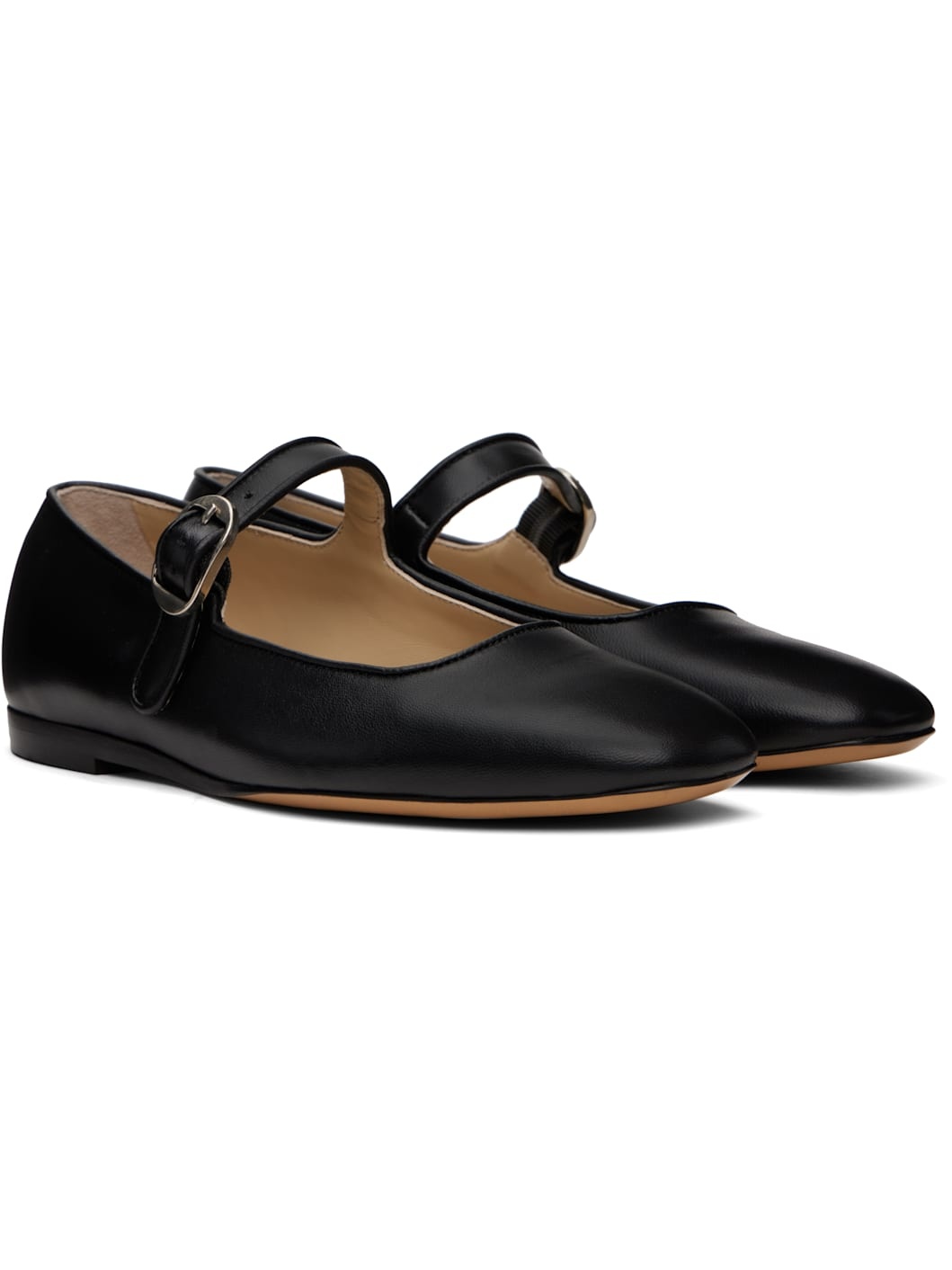 Black Mary-Jane Ballerina Flats - 4