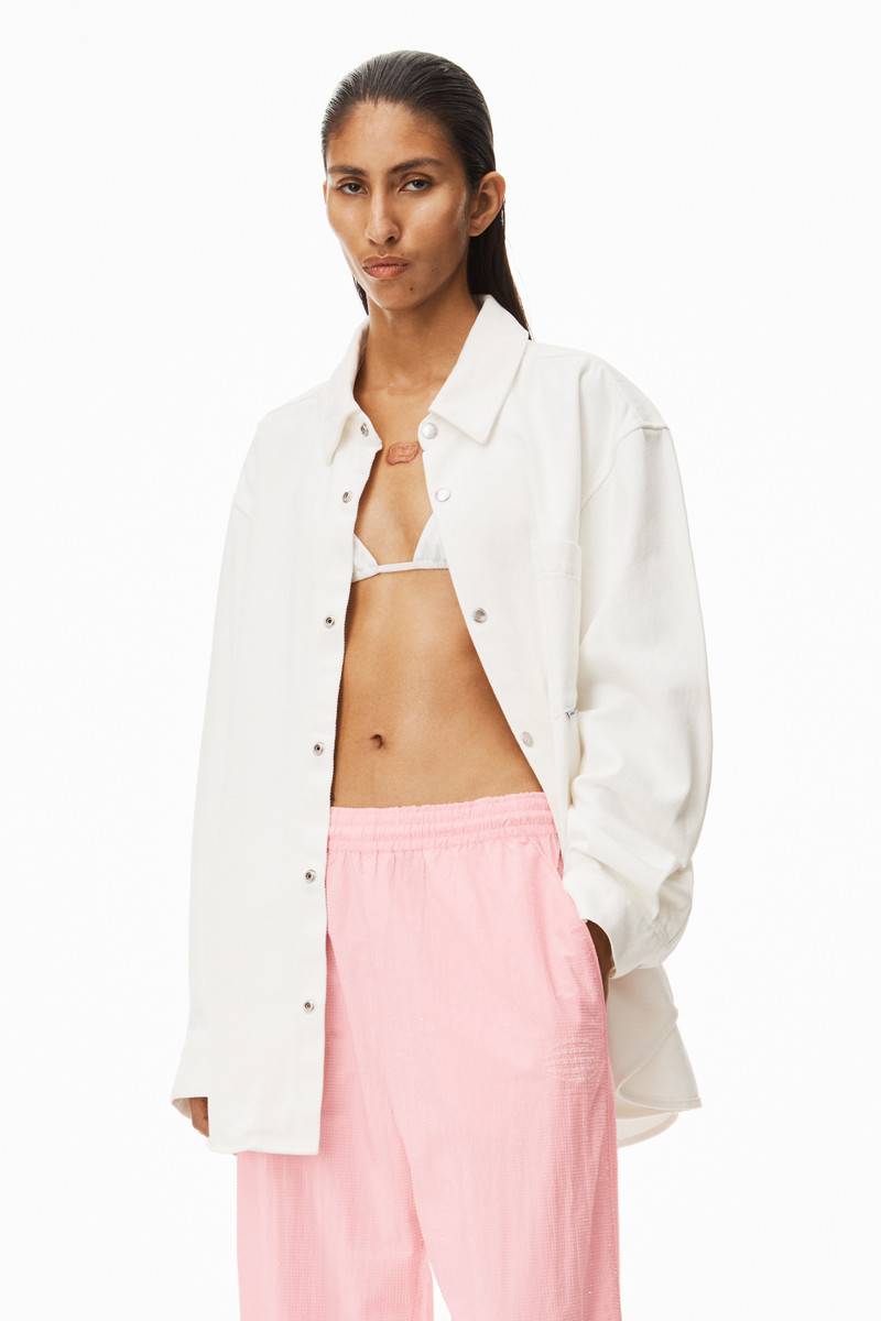 CLEAR HOTFIX TRACKPANT IN CRINKLE NYLON 4