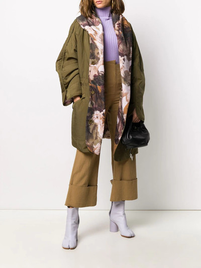 KENZO floral panel parka coat outlook