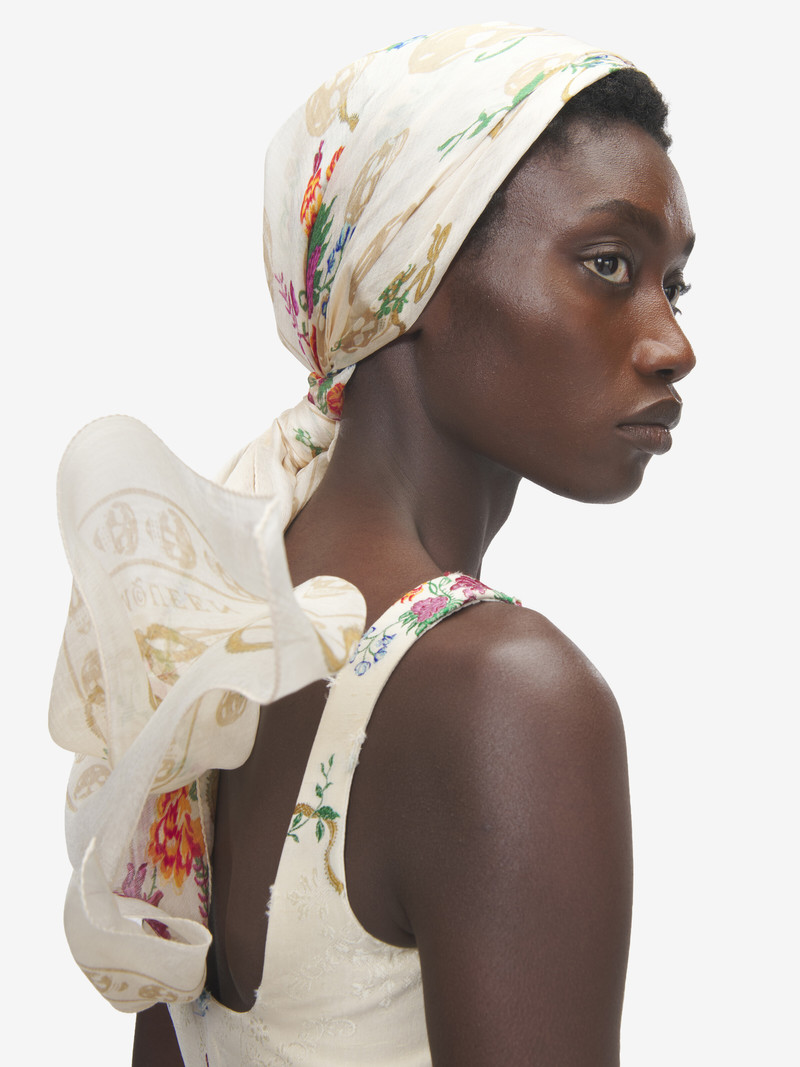 Alexander McQueen Floral Skull Scarf outlook