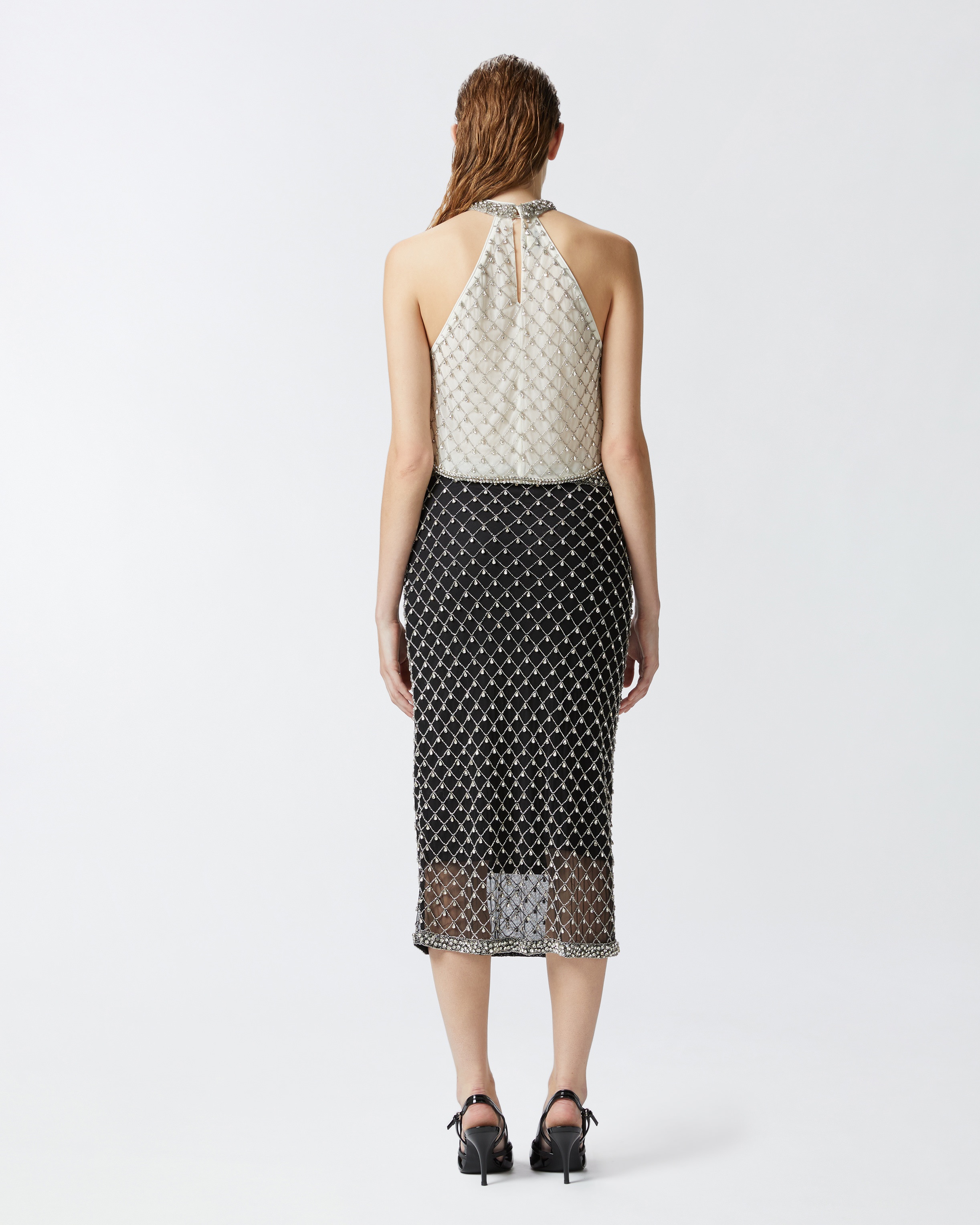 TULLE SKIRT WITH CRYSTAL EMBROIDERY - 4