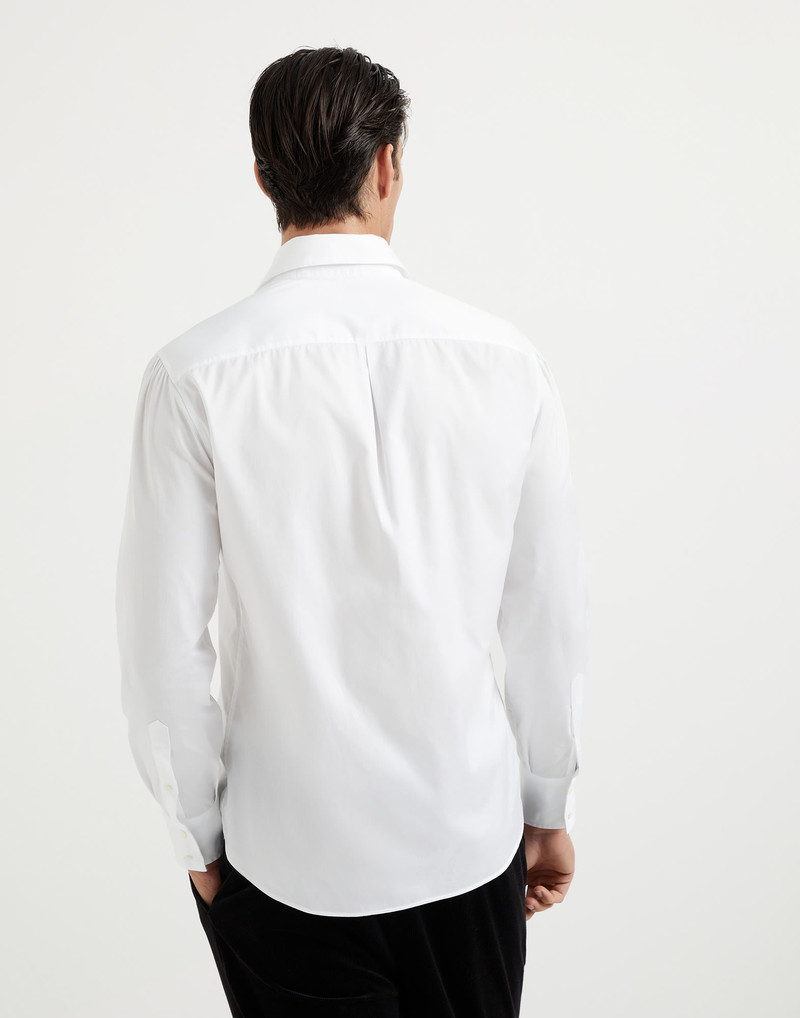 Brunello Cucinelli Twill basic fit shirt with spread collar outlook
