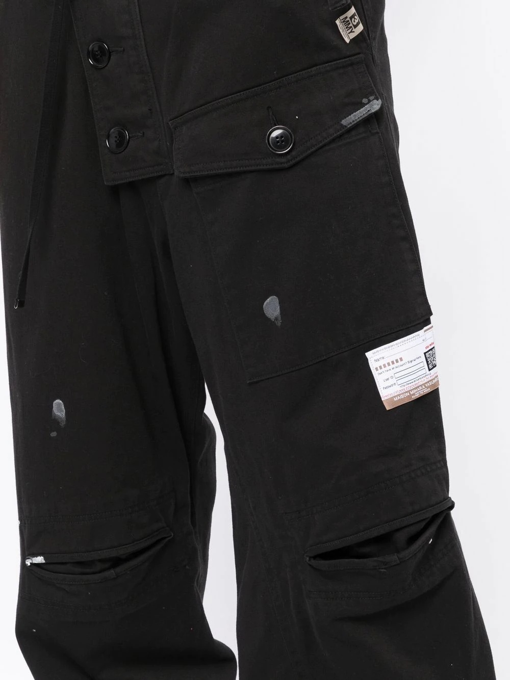 asymmetrical straight-leg cargo trousers - 5