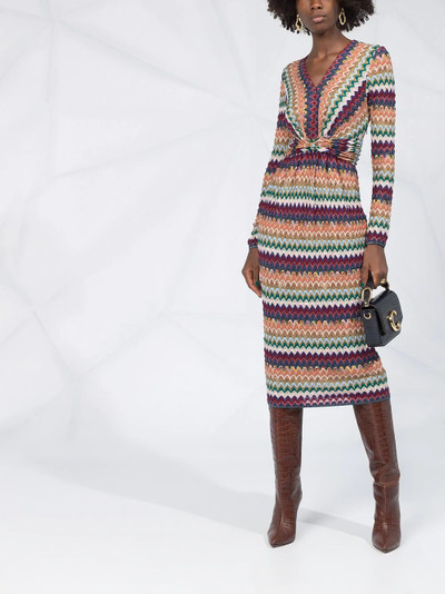 Missoni zigzag fitted midi-dress outlook