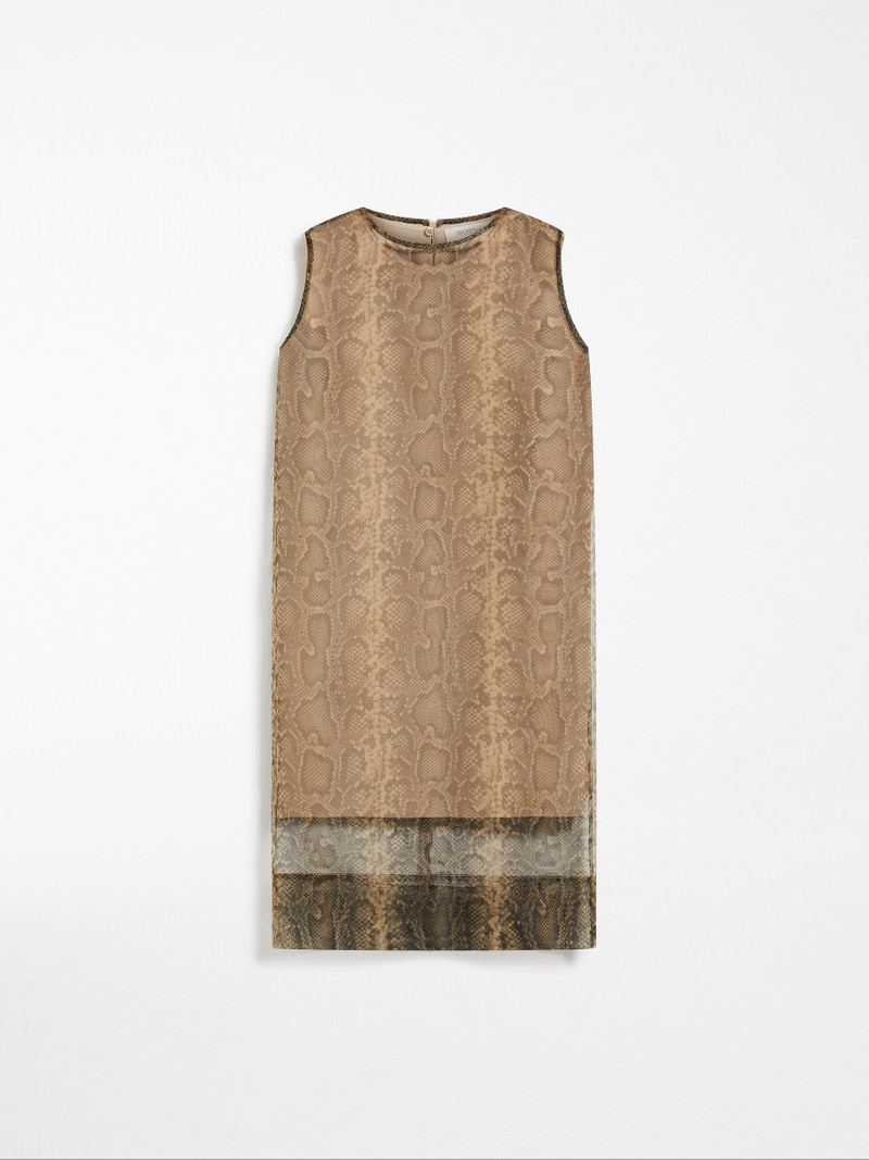 CUBANO Python-print organza dress - 1