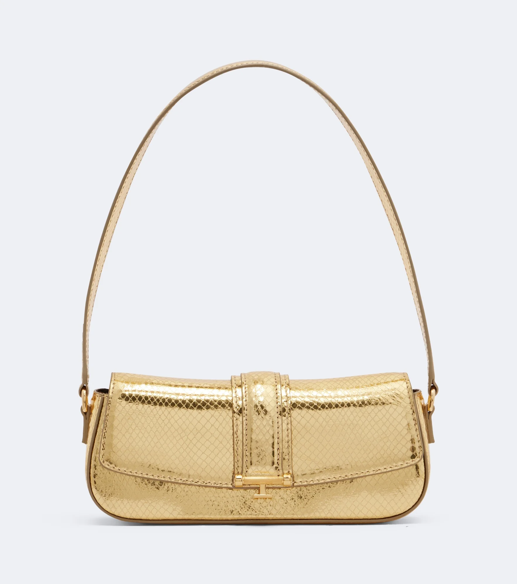 Bodrum metallic leather shoulder bag - 1