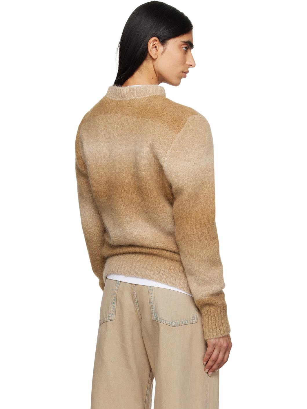Tan Alpaca Round Neck Sweater - 3