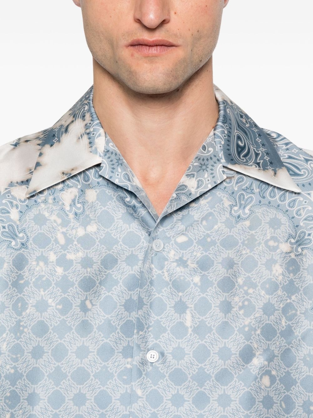 paisley-patterned silk shirt - 5