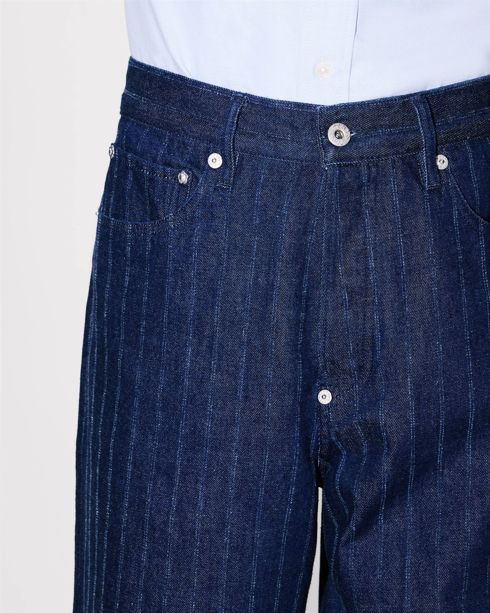 'Kenzo x Futura 2000' turn up wide fit jeans in Japanese denim - 8