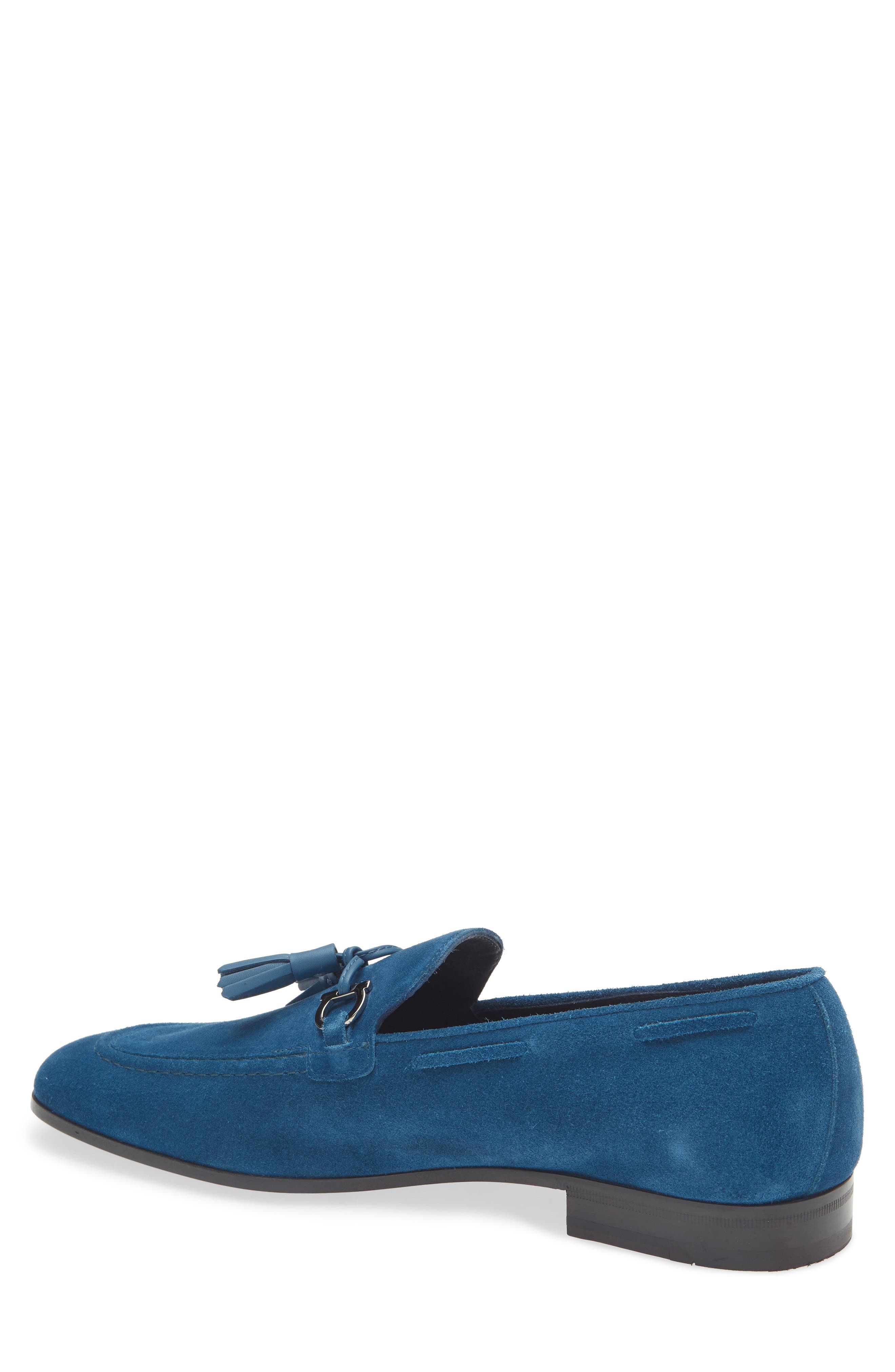 FERRAGAMO Basilea 2 Tassel Loafer in Teal Blue at Nordstrom - 2