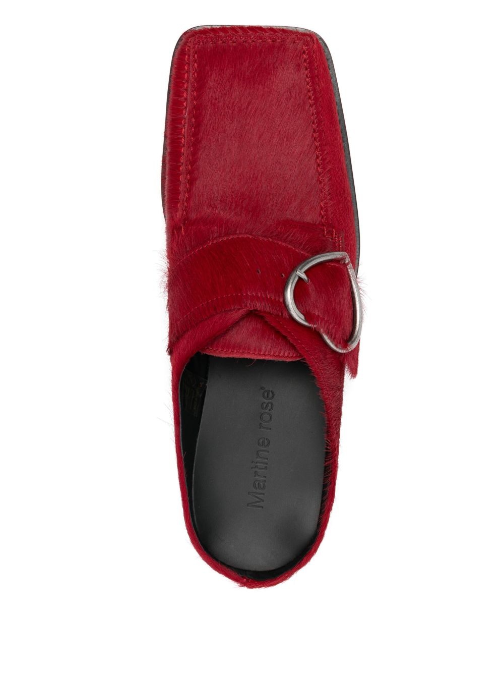 square-toe buckle loafers - 4
